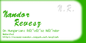 nandor revesz business card